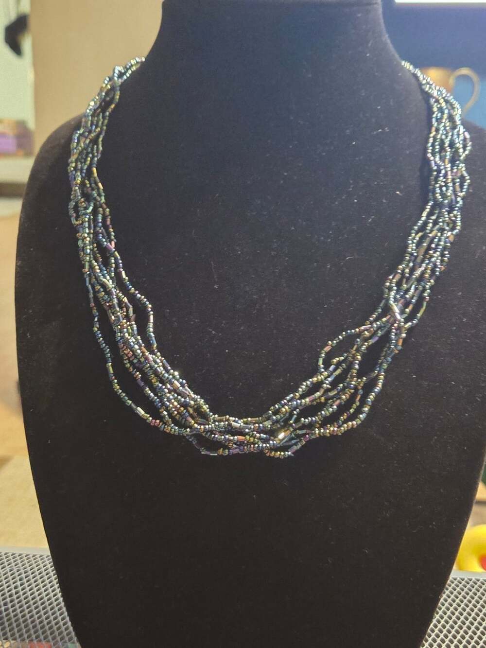 Unbranded Multi-Strand Seed Bead Necklace Multi Color 24 Inch